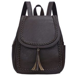 Fashion Small Synthetic Leather Backpack Purse And Ladies With V ;)